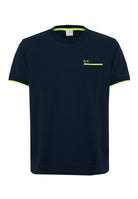 T-shirt in piquet di cotone navy blue 