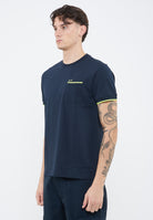 T-shirt in piquet di cotone navy blue 