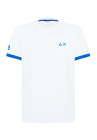 T-shirt in piquet di cotone bianco 