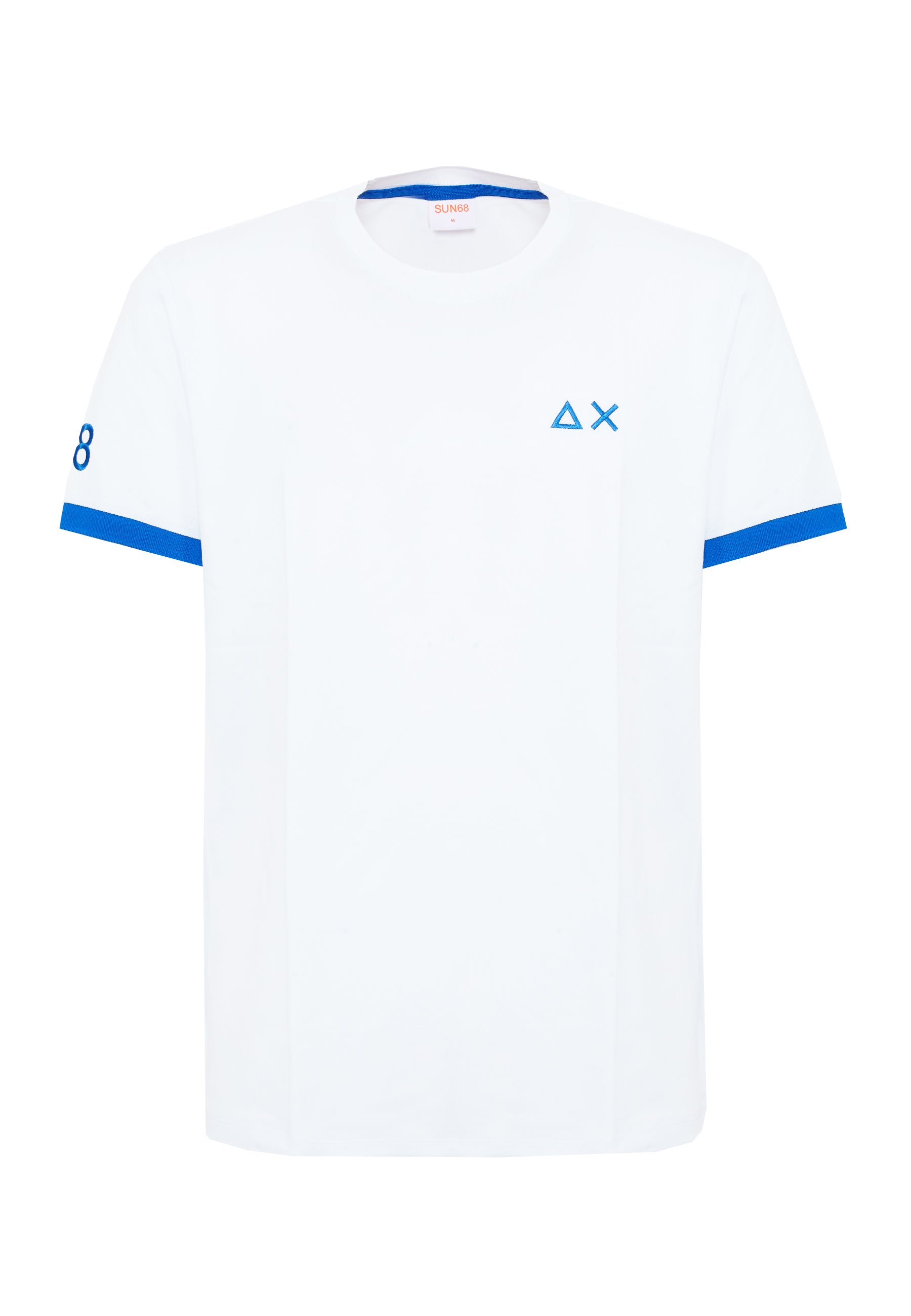 T-shirt in piquet di cotone bianco 