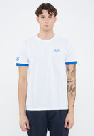 T-shirt in piquet di cotone bianco 