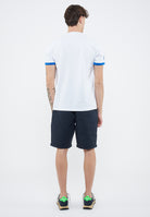 T-shirt in piquet di cotone bianco 