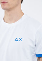 T-shirt in piquet di cotone bianco 