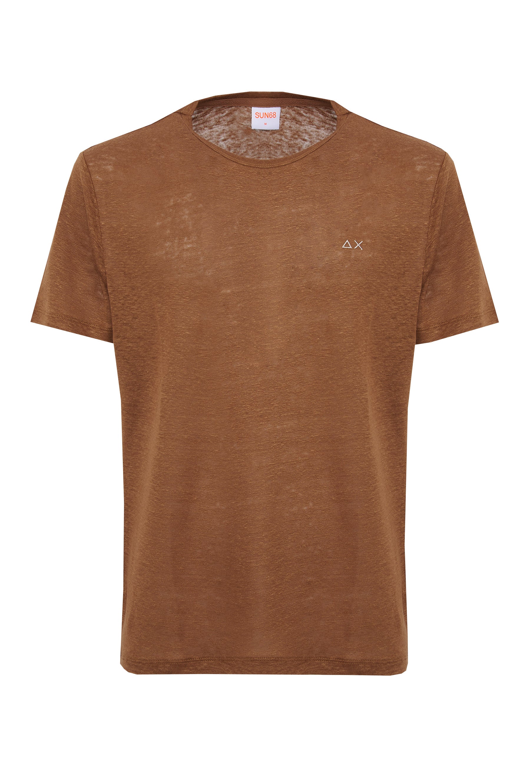 T-shirt in jersey di lino volpe 