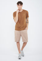 T-shirt in jersey di lino volpe 