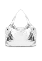 Chel Laminated Beach Bag Silver