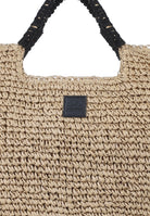 Maxi Borsa In Paglia Intrecciata Tan 