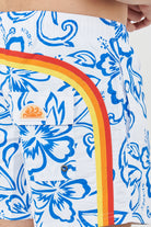 Costume Da Bagno Uomo Corto Vita Elasticata Stampa Archive Hibiscus 