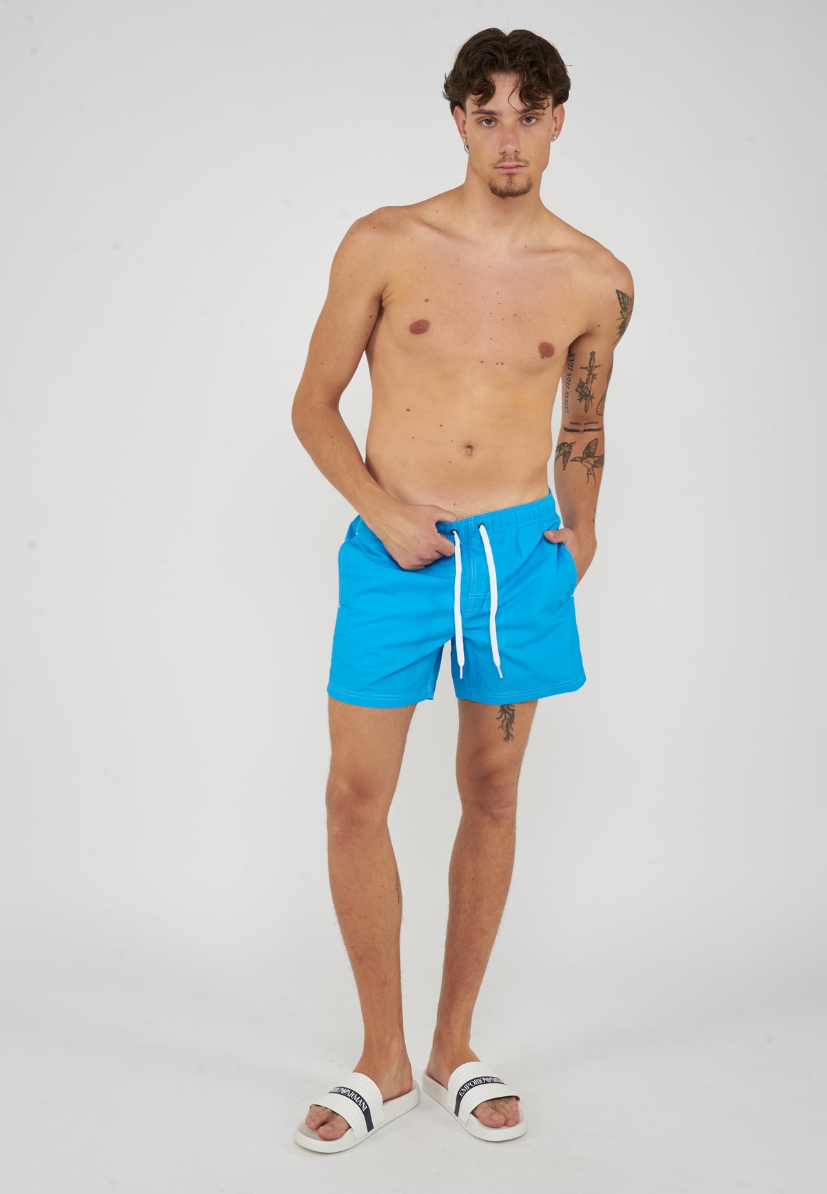 Costume Da Bagno Corto Vita Elasticata Iconic Taffeta 