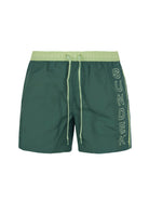 Costume Corto Vita Elasticata Iconic Taffeta Con Piping A Contrasto Camo Green 