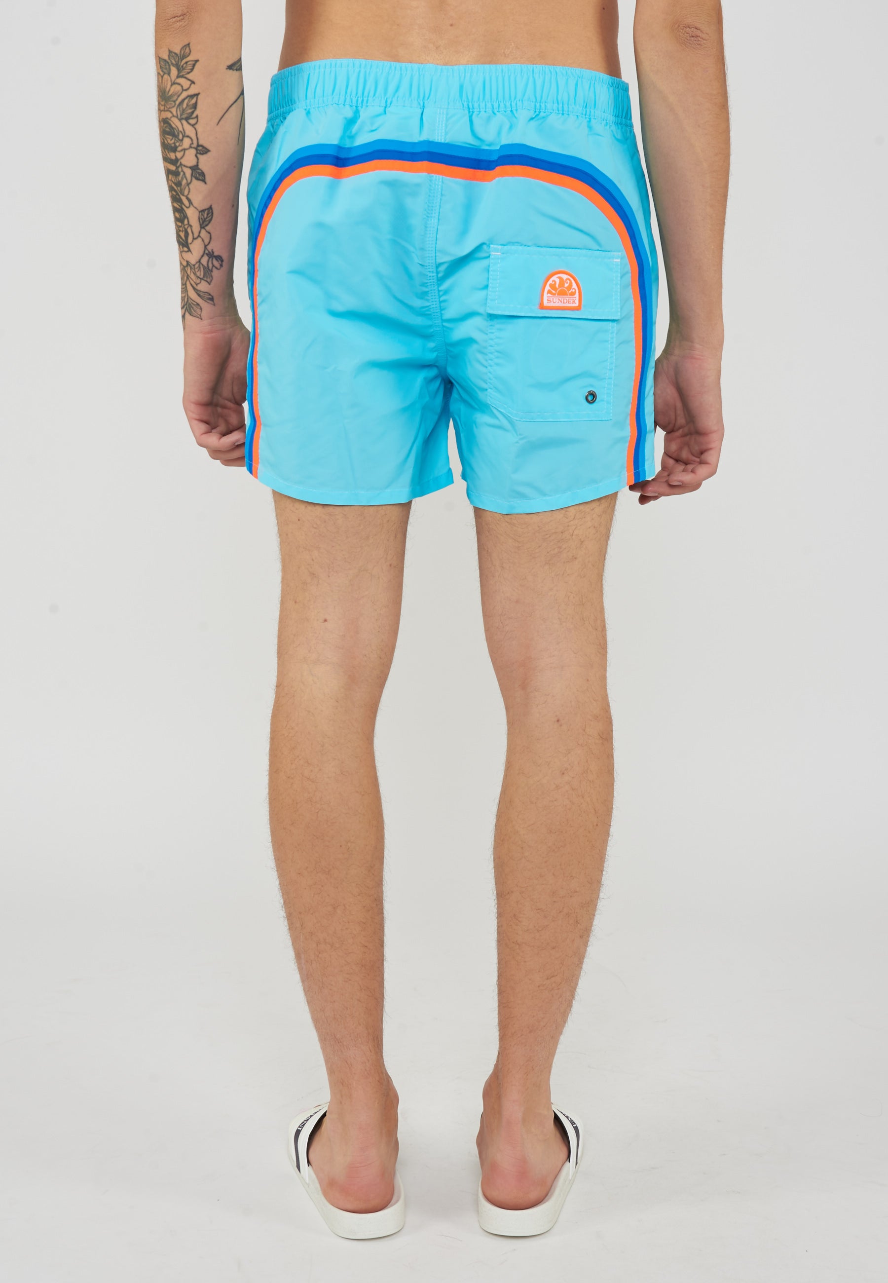 Costume Da Bagno Uomo Corto Con Vita Semi Elasticata Iconic Taffeta Lunar 01 