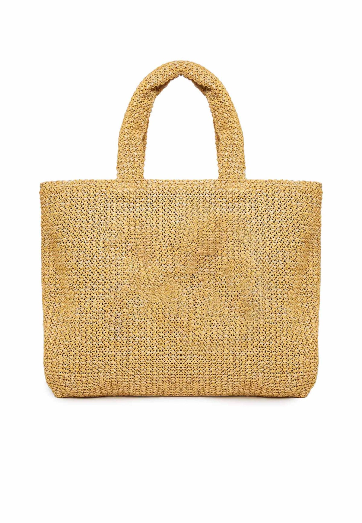 Borsa Grande In Poly Raffia Natural 