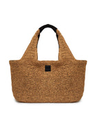 MaxiI Bag In Paper Straw Intrecciata Tan 