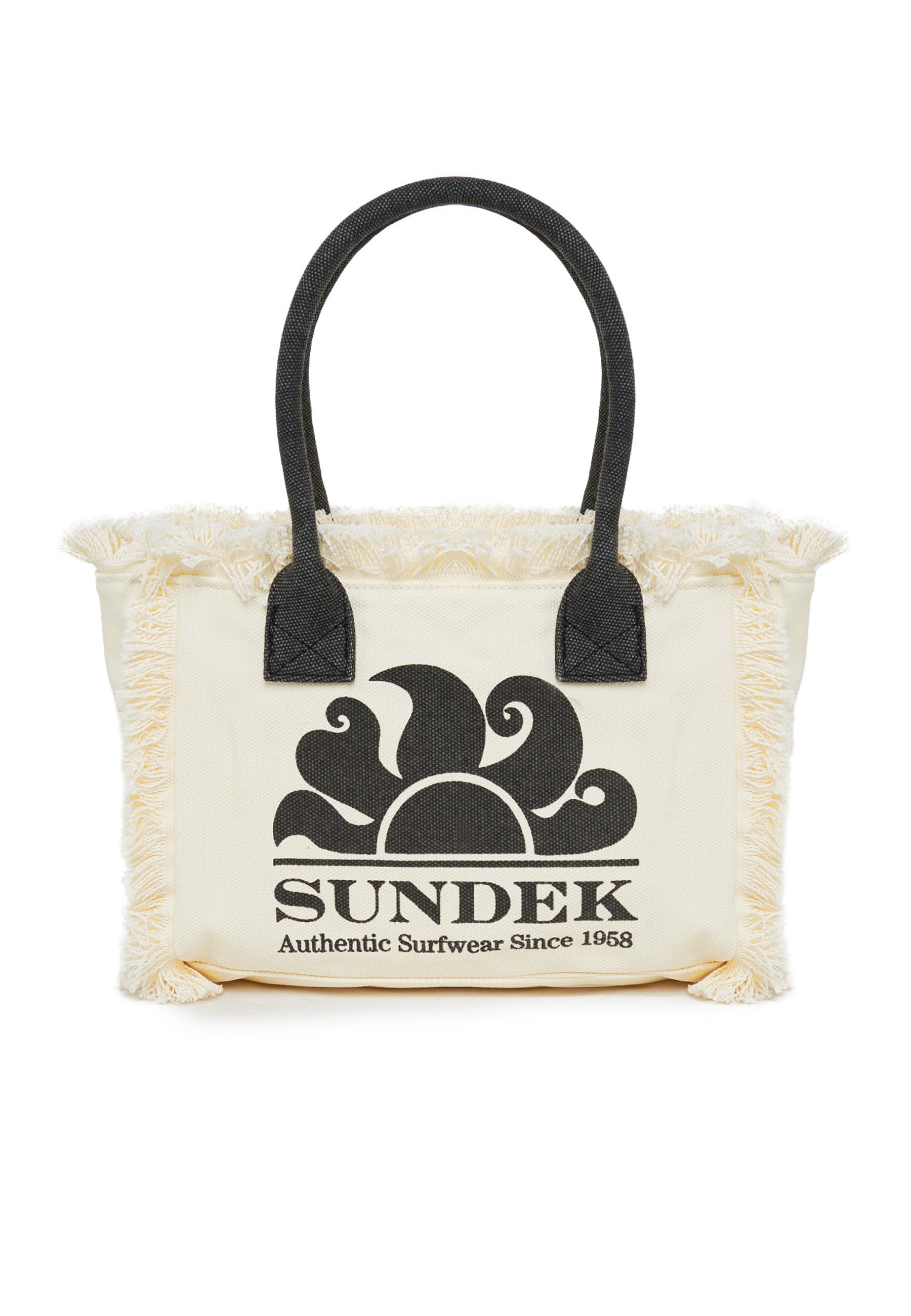 Tote Bag Con  Effetto Stone Washed Miami Off White 