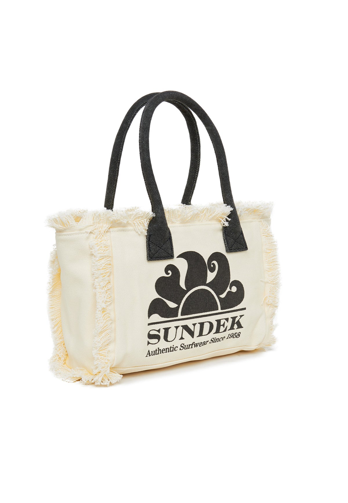 Tote Bag Con  Effetto Stone Washed Miami Off White 