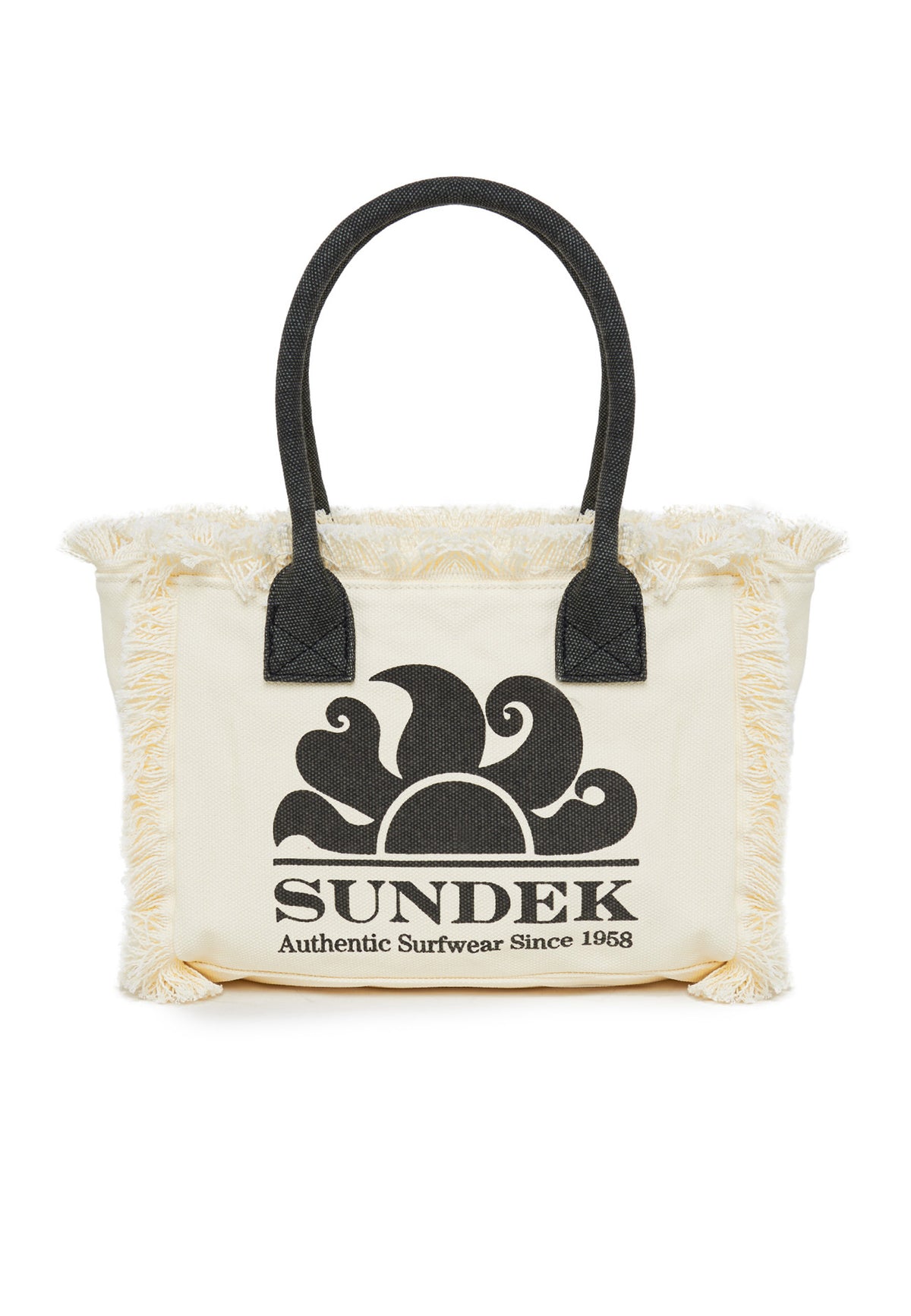 Tote Bag Con  Effetto Stone Washed Miami Off White 
