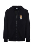 Felpa Bear Con Zip e Cappuccio Black 