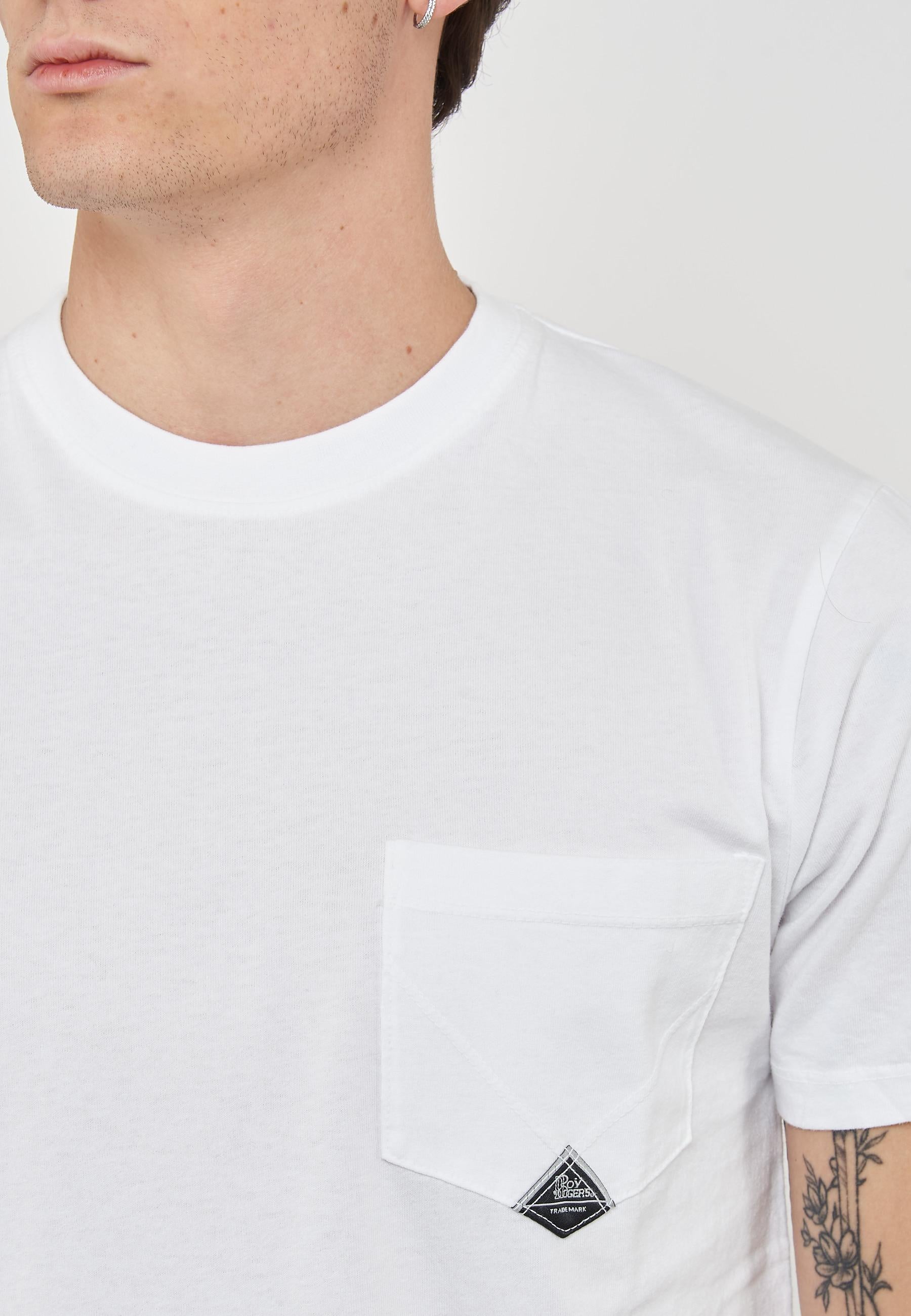 T-shirt Pocket In Jersey Optic White 