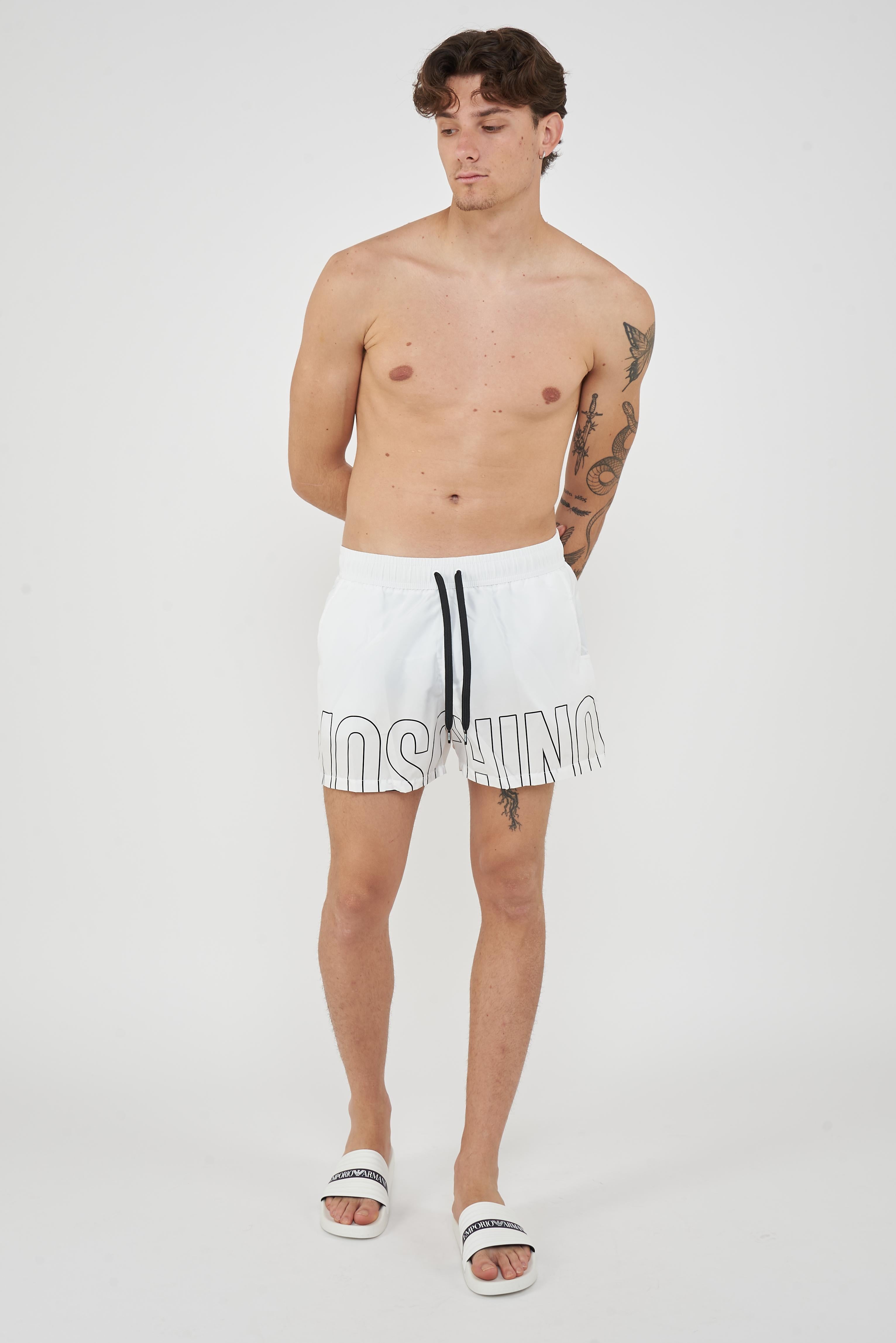 Boxer Mare Rubber Logo Bianco 