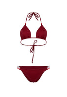 Jennifer Top A Triangolo E Slip Fisso Deep Scarlet 