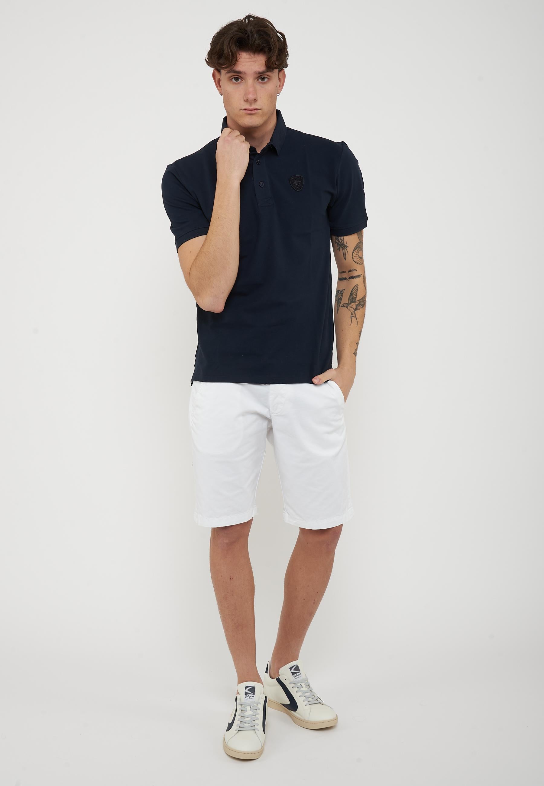 Polo In Piquet Alban Blu 