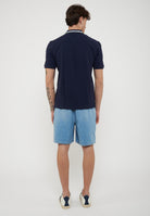 Polo Con Ricamo Sul Colletto Ransom Blu 