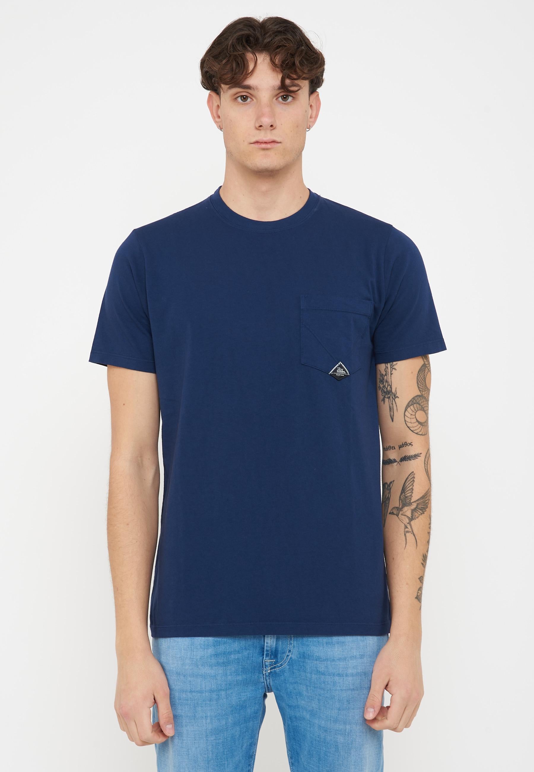 T-shirt Pocket In Jersey Blue Work 