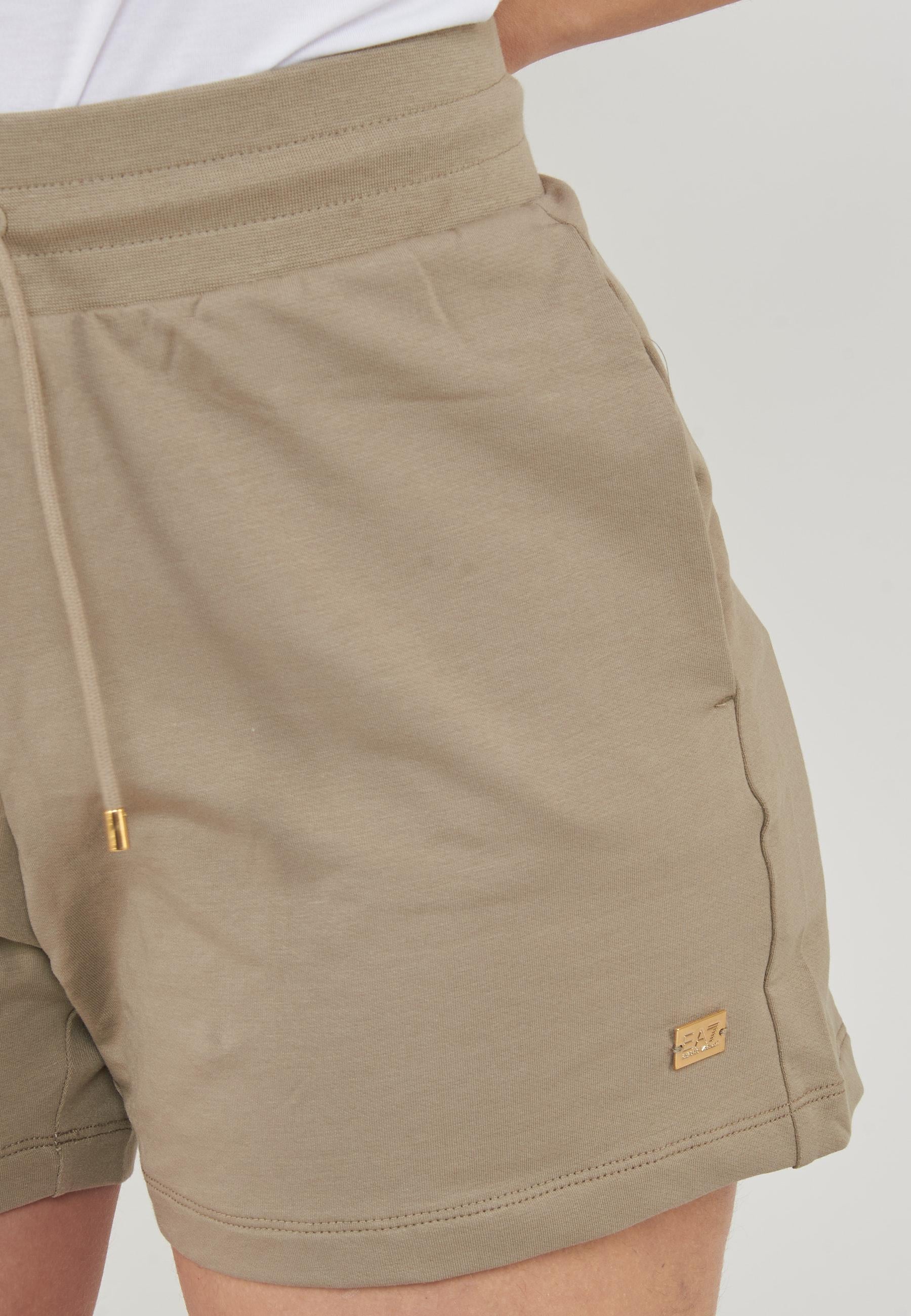 Shorts in felpa con coulisse e logo Core Lady Roasted Cashew 