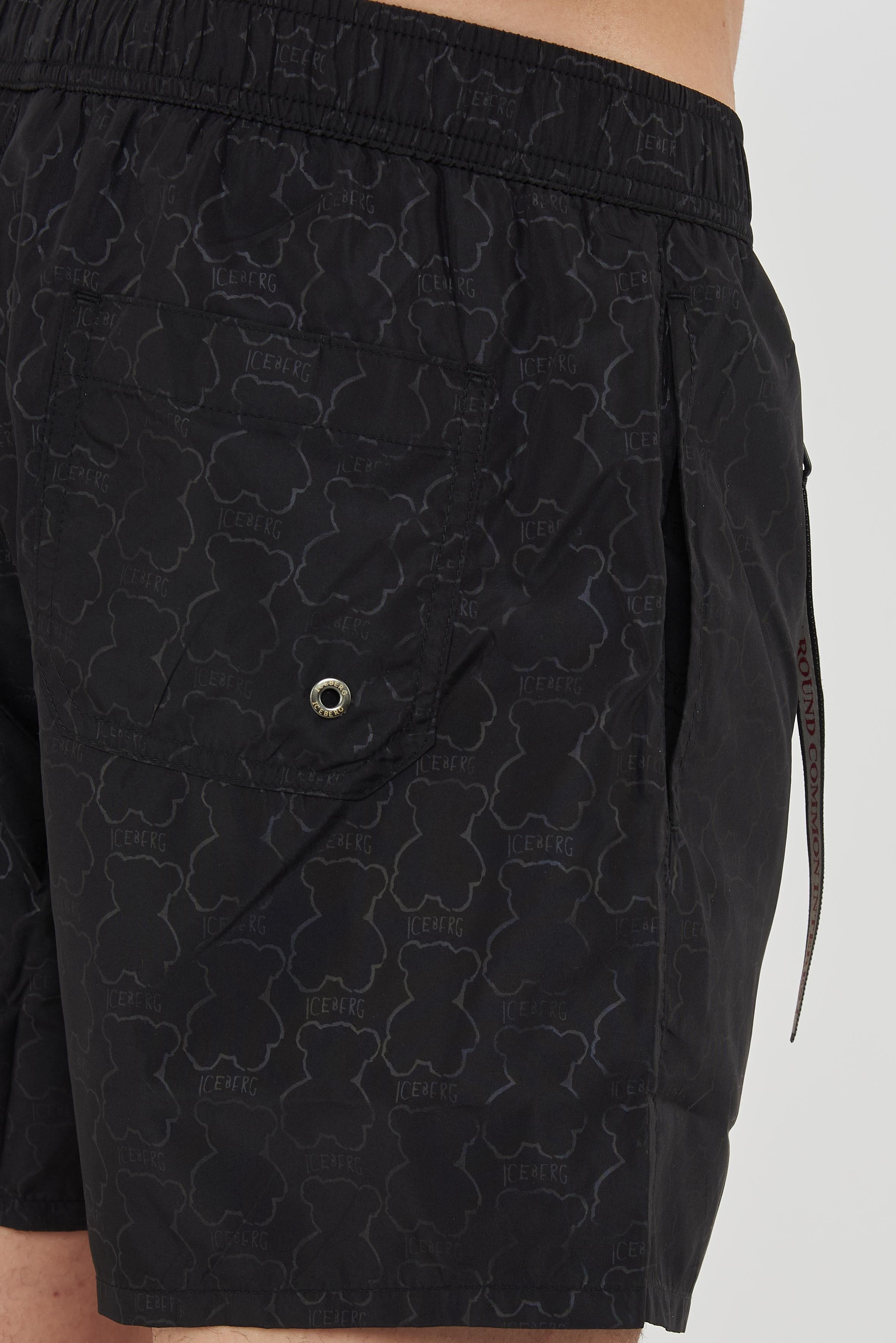 Boxer Uomo da Bagno Con Stampa All Over Dino Black 