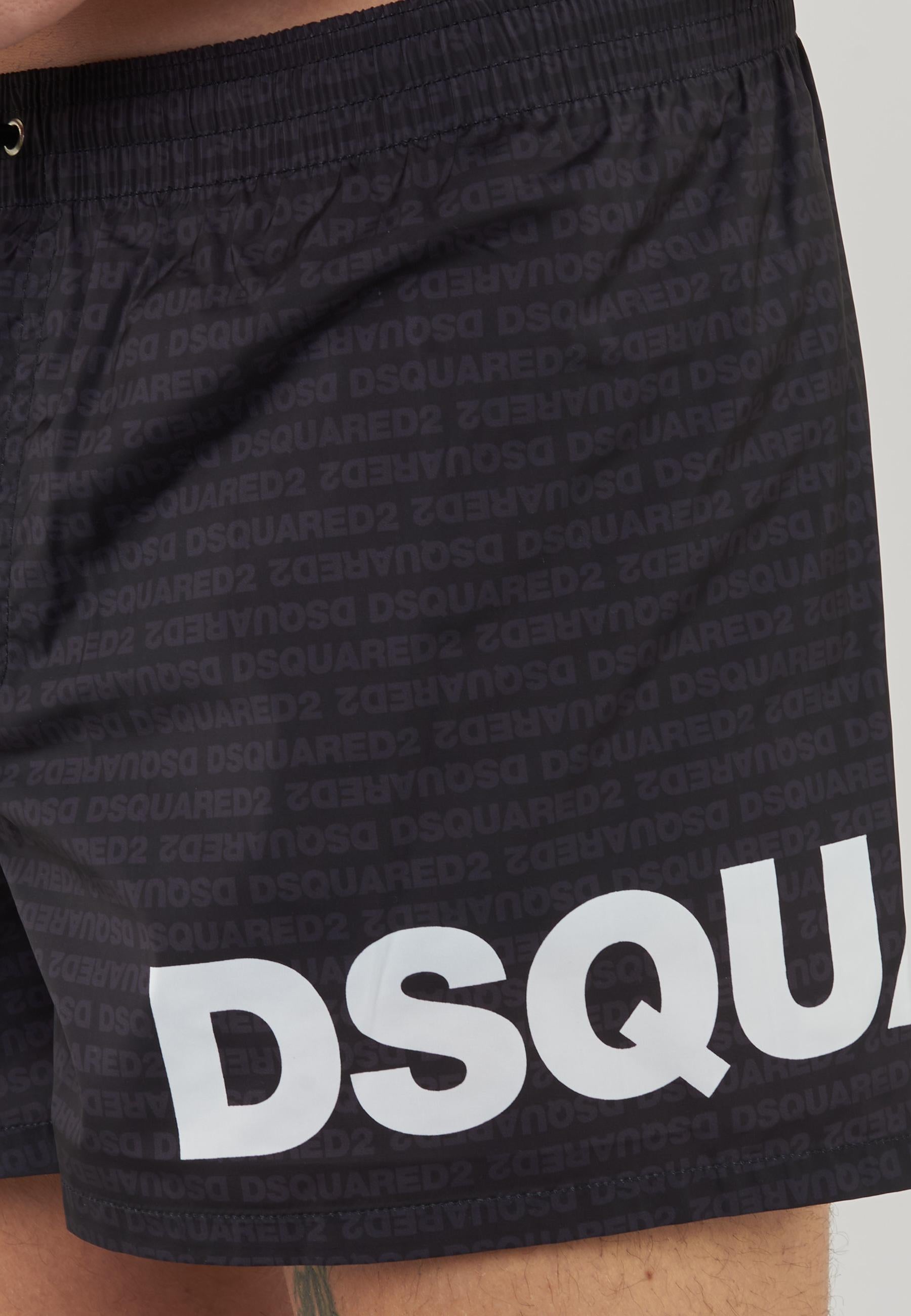Boxer Mare Midi Con Logo Dsquared2 