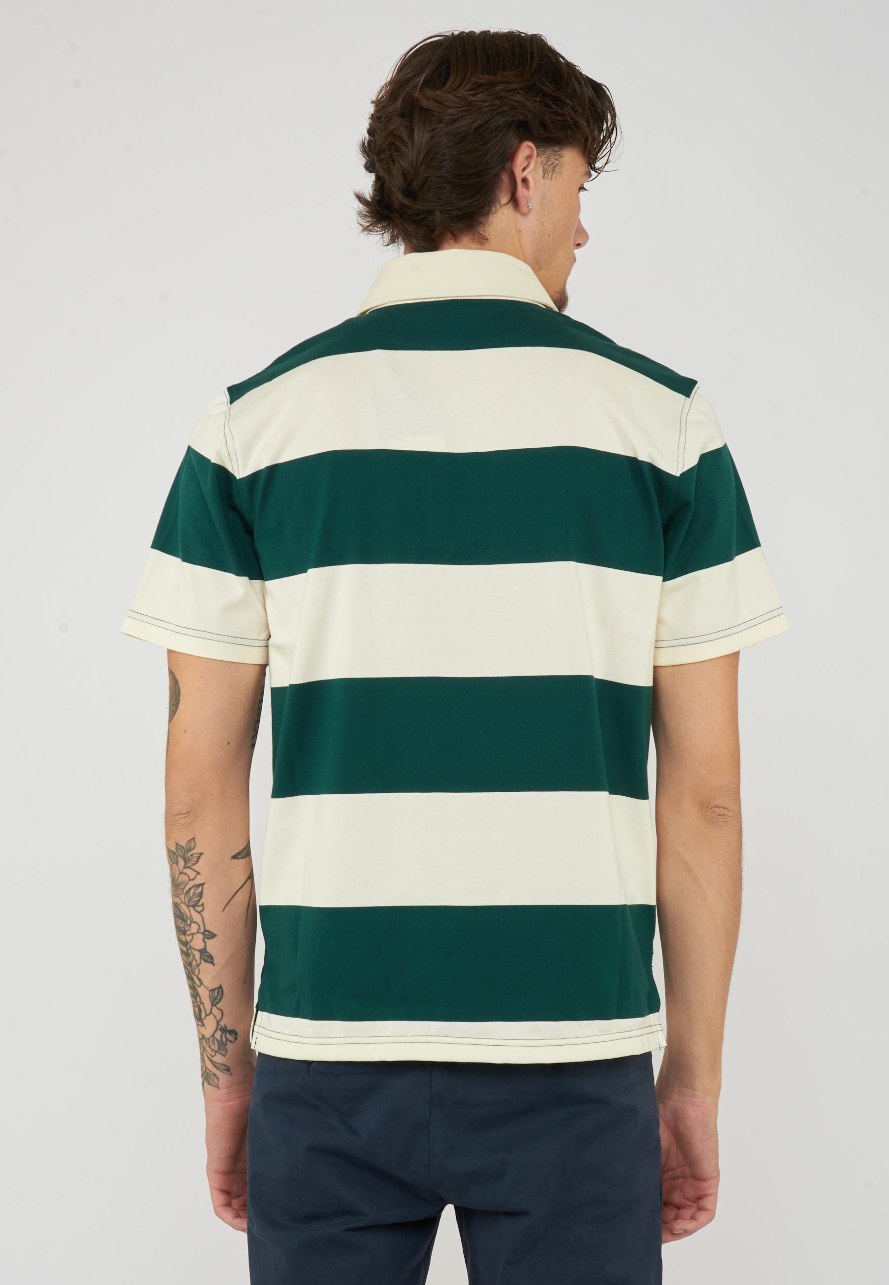 Campell Polo unisex classica in cotone natural green 