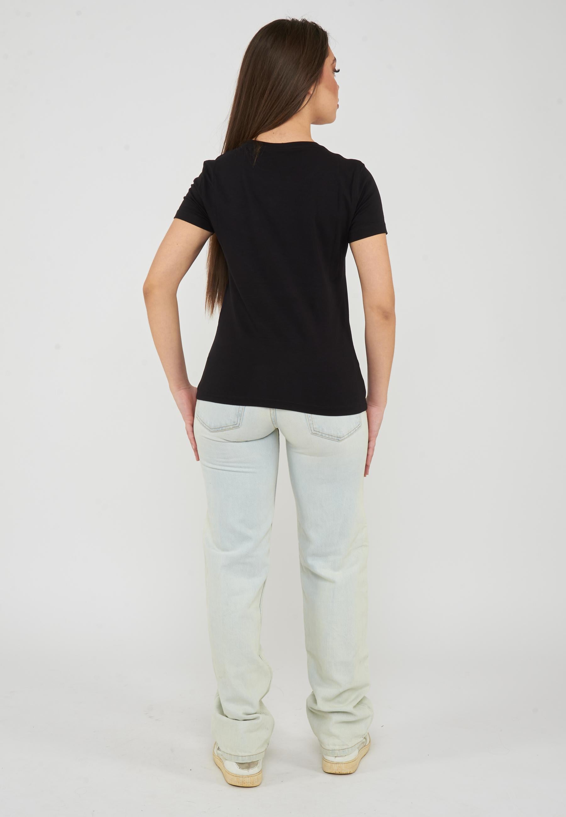 T-shirt girocollo classica a maniche corte Black Rose 