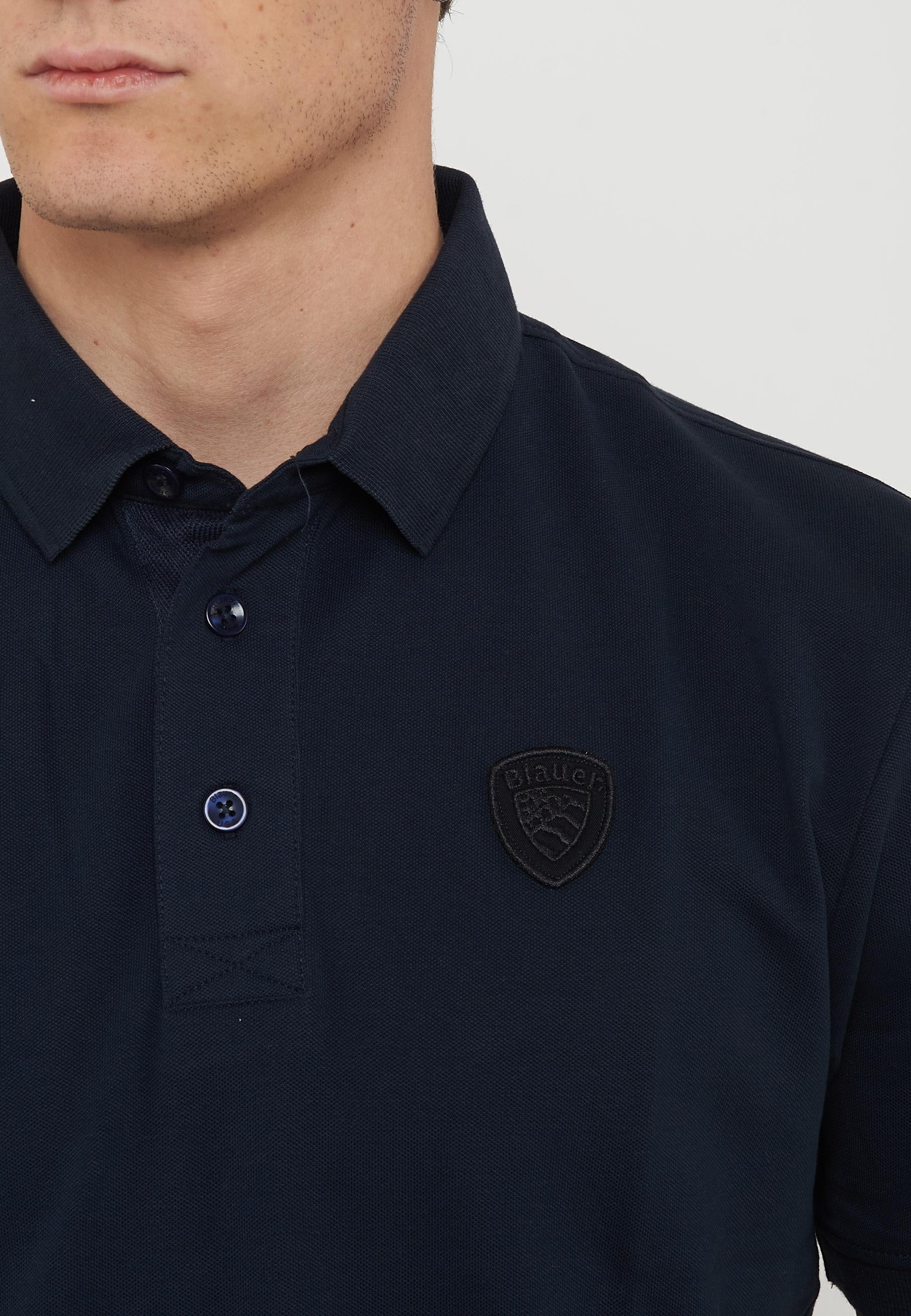 Polo In Piquet Alban Blu 