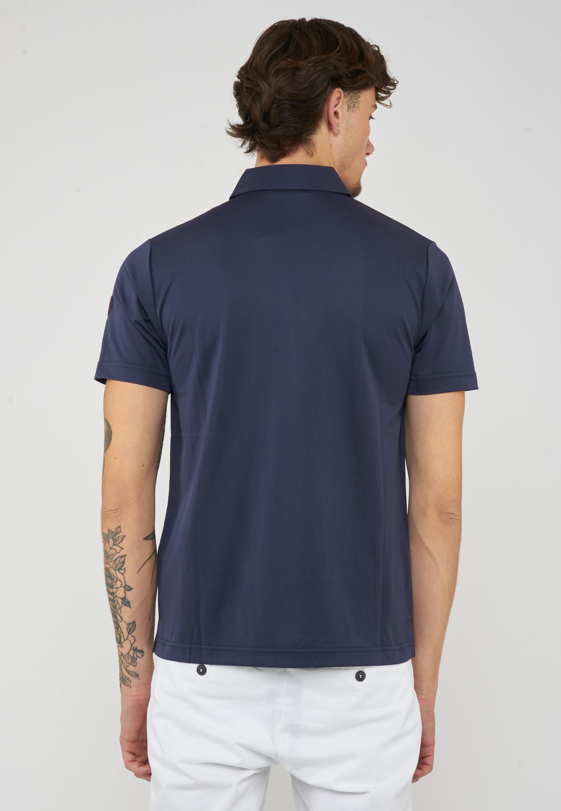 Polo Uomo Modello Clay Navy Blue 