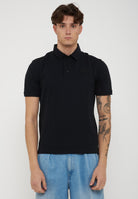 Polo In Piquet Alban Nero 