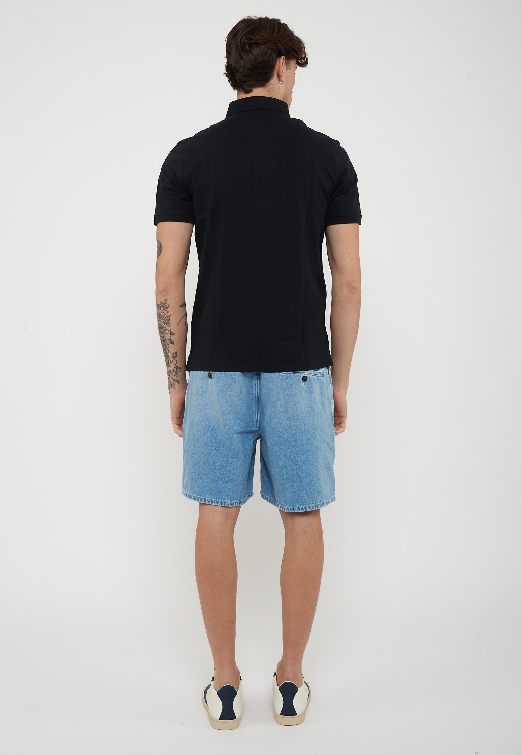 Polo In Piquet Alban Nero 