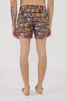 Boxer Mare Logo Flowers Print Nero<BR/><BR/> 