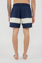 Boxer Uomo da Bagno Con Stampa Stripes Navy 