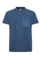 T-shirt Pocket Denim  In Jersey Mid Blue 