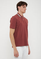 Polo Con Ricamo Sul Colletto Ransom Mattone Inglese 