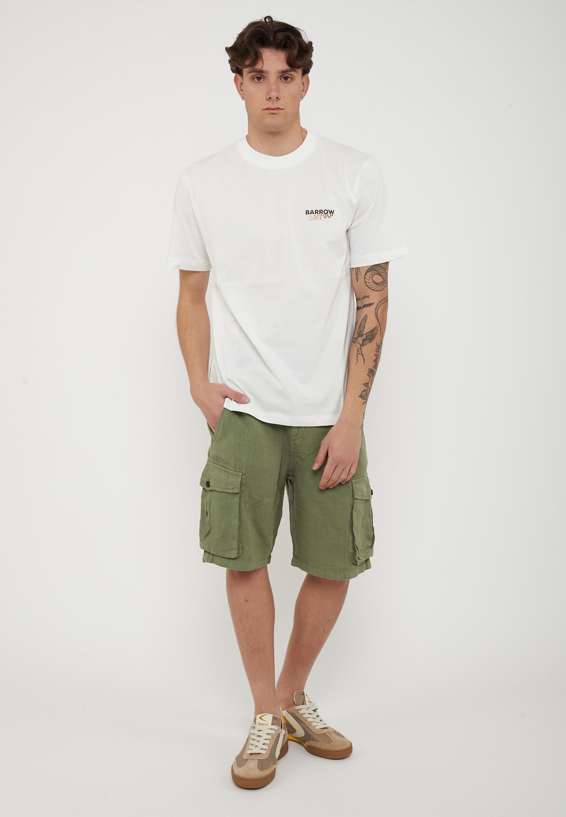 Bermuda Lino Cargo Ibizia Green 