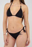 Bikini a triangolo in tessuto tecnico black 