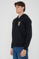 Felpa Bear Con Zip e Cappuccio Black 