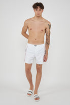 Boxer Uomo da Bagno Con Stampa White 