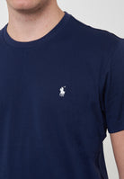 T-Shirt In Jersey di Cotone Navy 