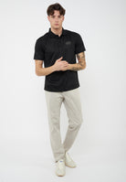 Polo Golf Pro in tessuto tecnico VENTUS7 Fancy Black 