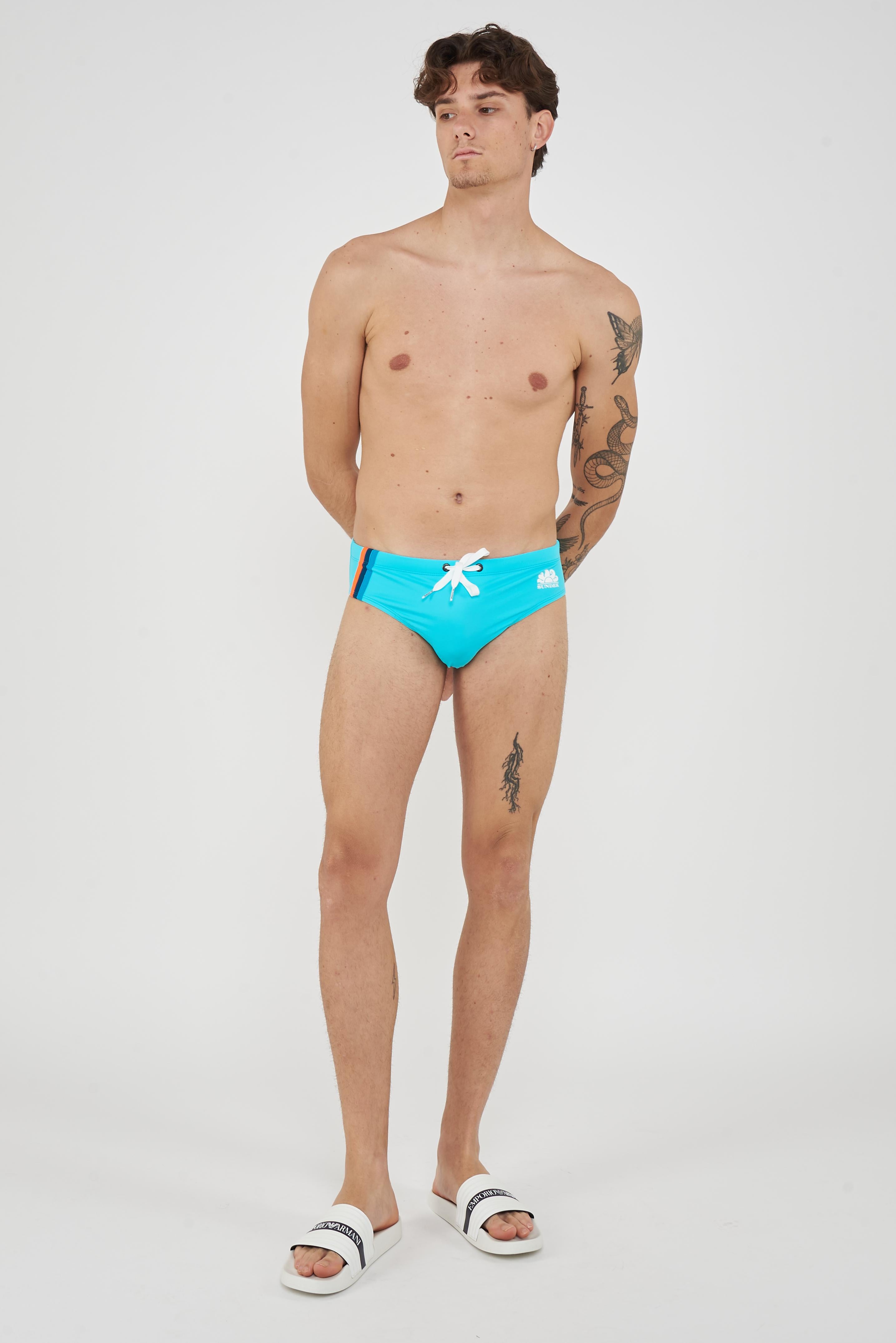 Slip mare Uomo Con Dettaglio Tricolare Marine 03 