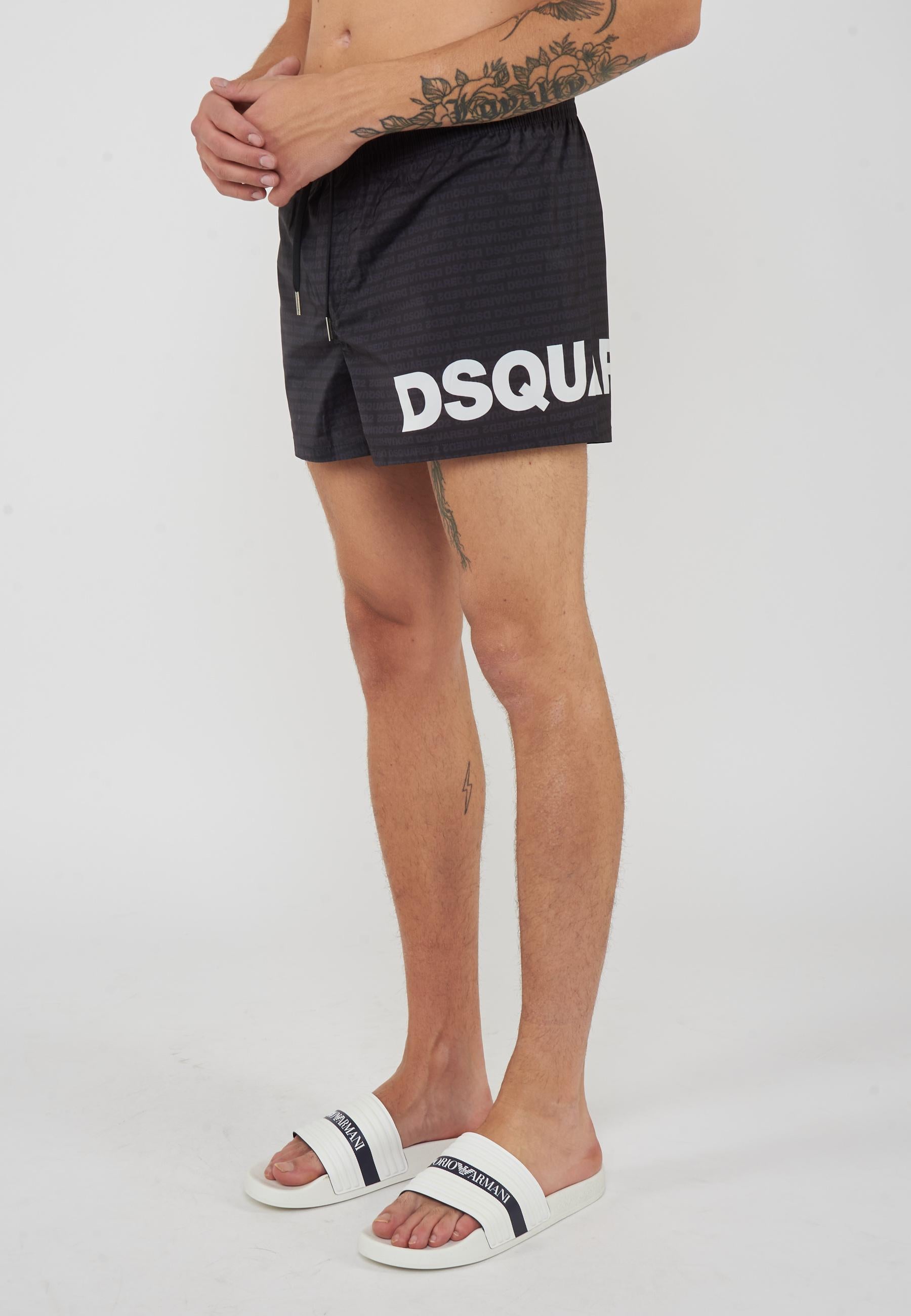Boxer Mare Midi Con Logo Dsquared2 