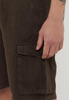 Bermuda Lino Cargo Ibizia Brown 