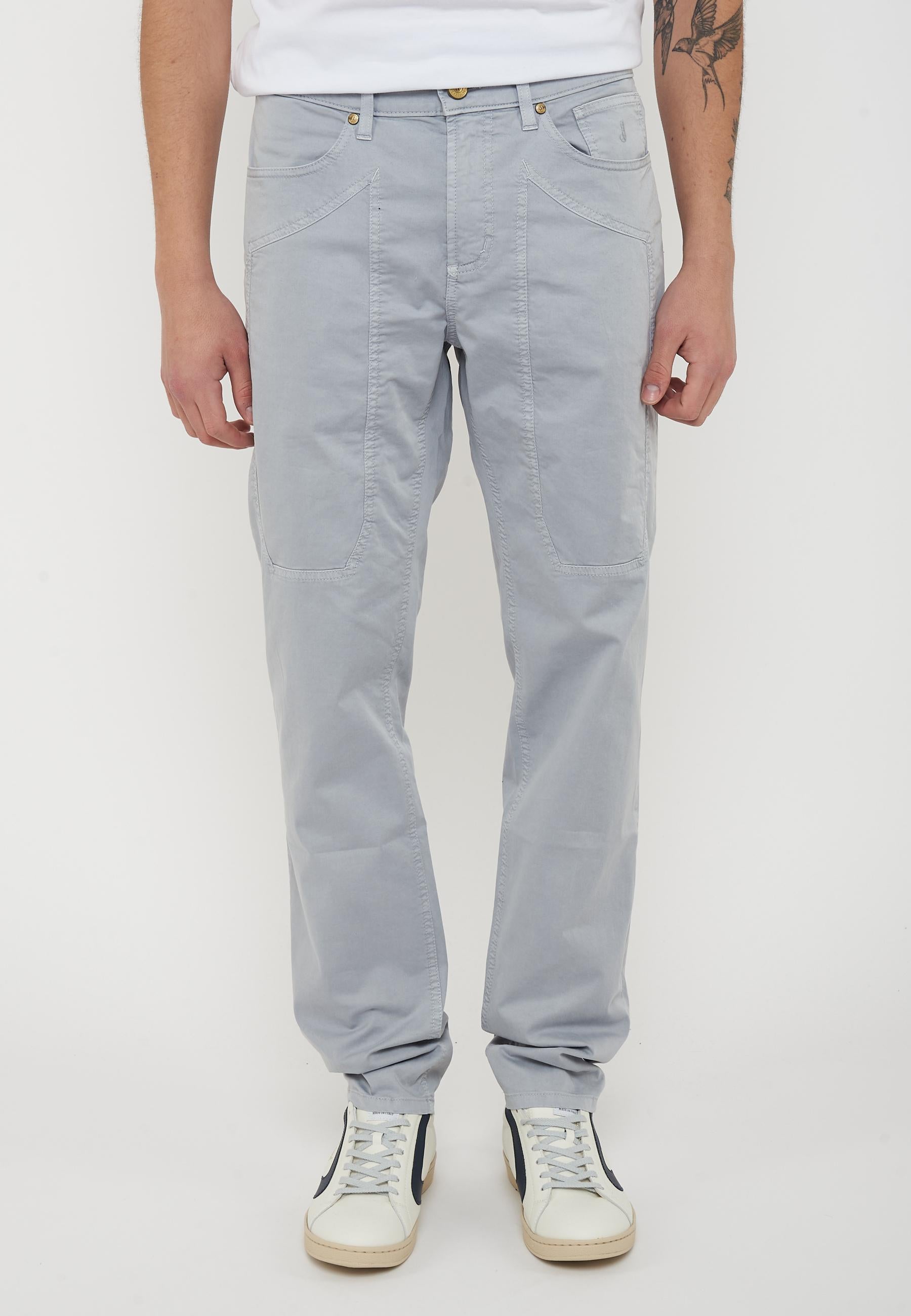 Pantalone JOHN - 5 Tasche Toppa Slim Fit Marrone Chiaro 